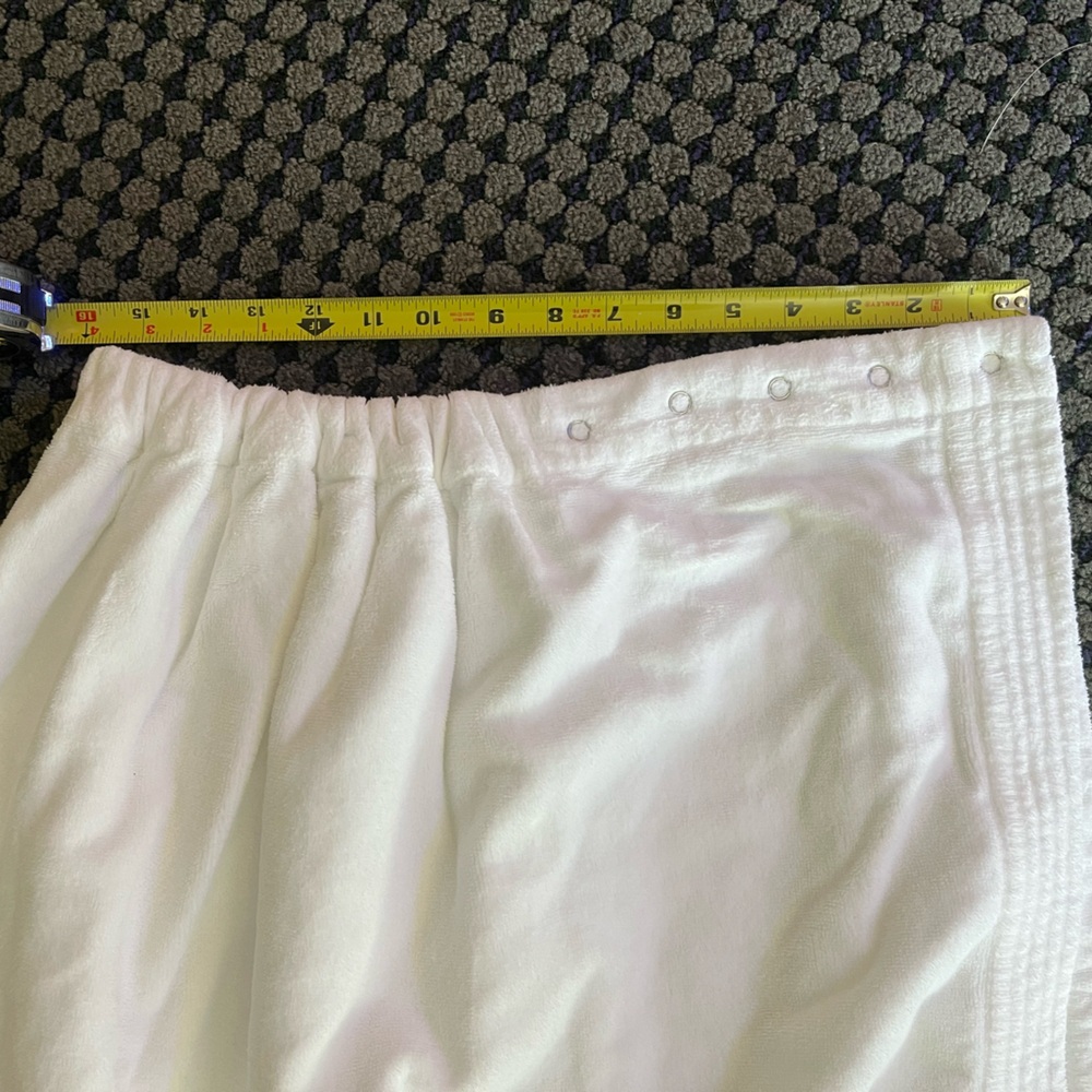 White Ruched Midi Wrap Towel Casual Resort Wear